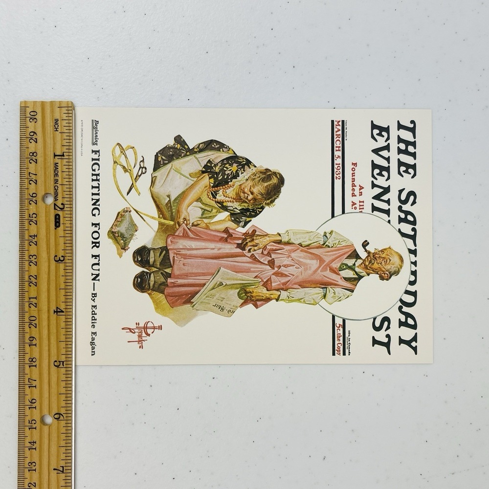 Saturday Evening Post Reprint Lithograph 1932 1937 Set 2 Envelope 1972 - Picture 7 of 7